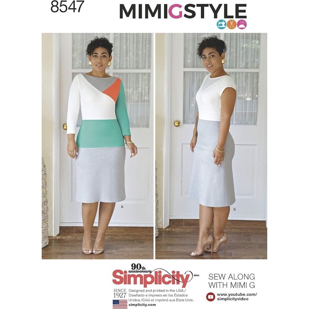 Simplicity D0885 / 8547 Misses/Miss Petite‎ Knit Dress Pattern Size 8-16 MIMI G